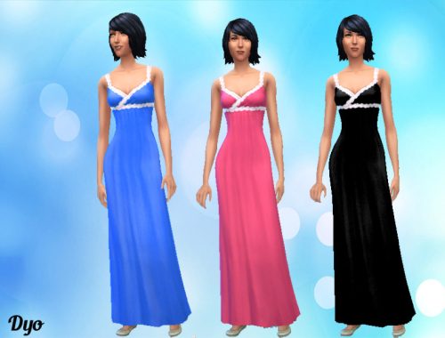 Night Dress Satin Lace
