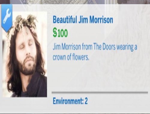 Jim Morrison Picture in White Frame