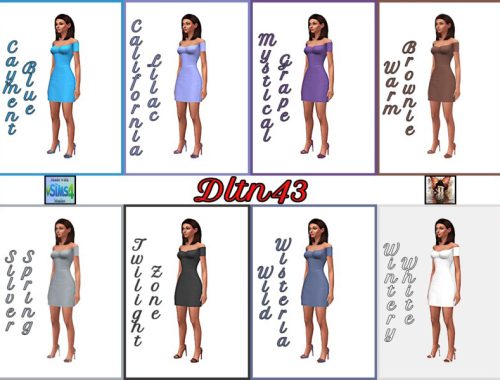 Serenity Claire Off Shouler Dress Recolors - mesh needed