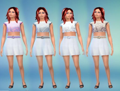 Belted Crop Top Dress