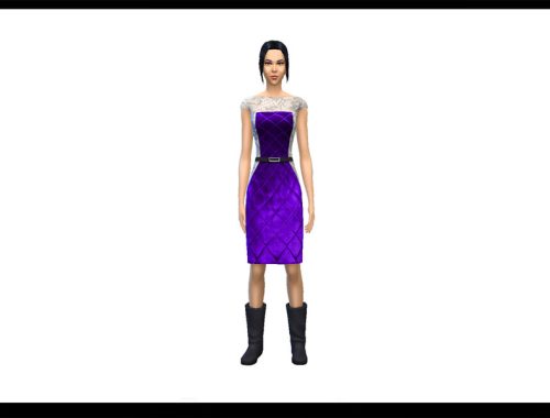Leather and Lace Pencil Dress