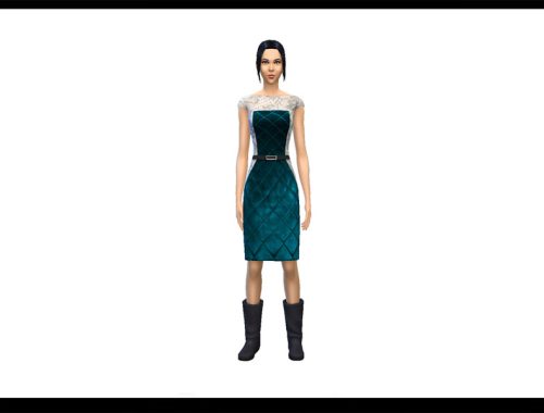 Leather and Lace Pencil Dress