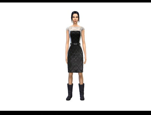 Leather and Lace Pencil Dress