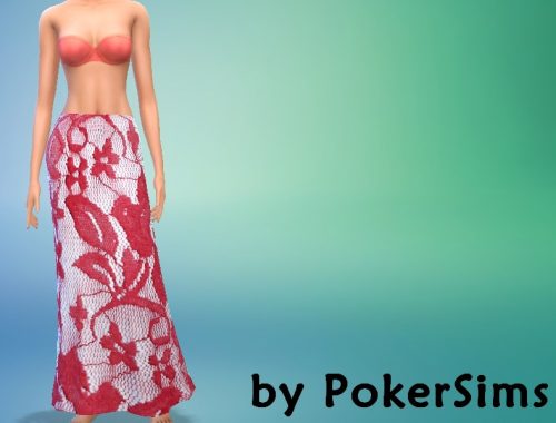 Long Flower Skirt