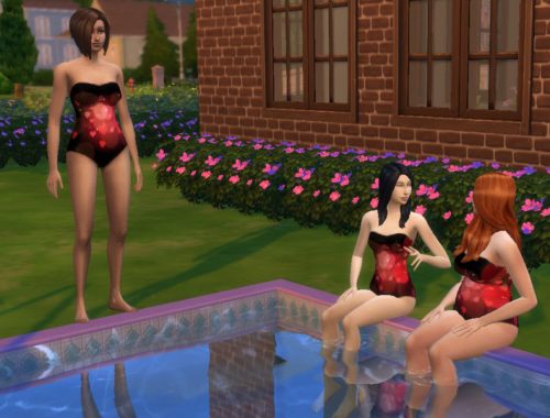 Strapless swimsuit recolour
