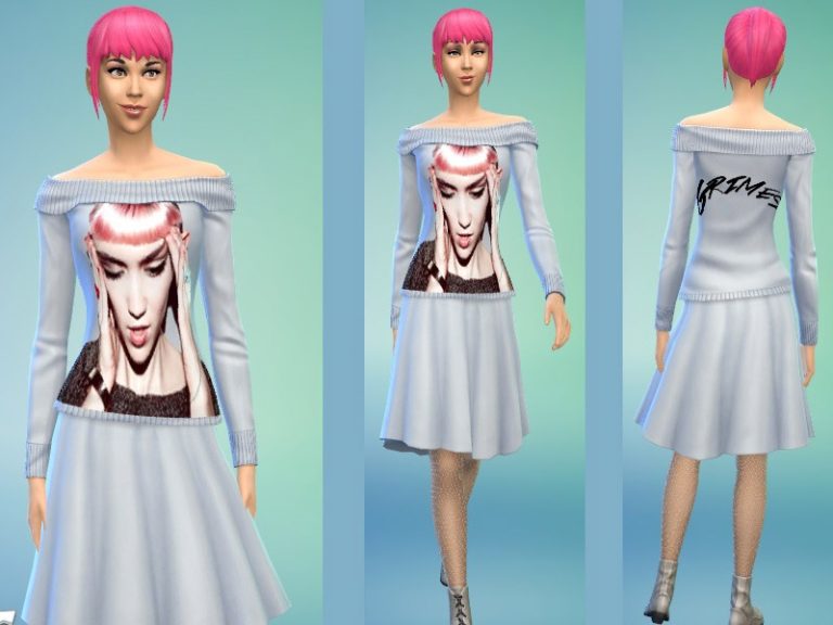 Grimes Sweater Shoulder Free - The Sims 4 Catalog