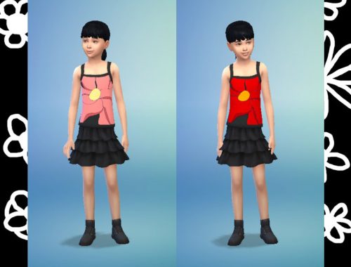 Girls Flower Tanks