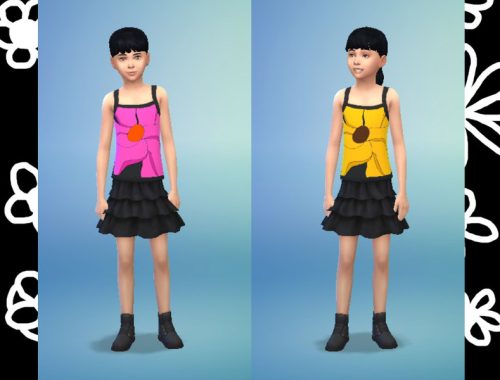 Girls Flower Tanks