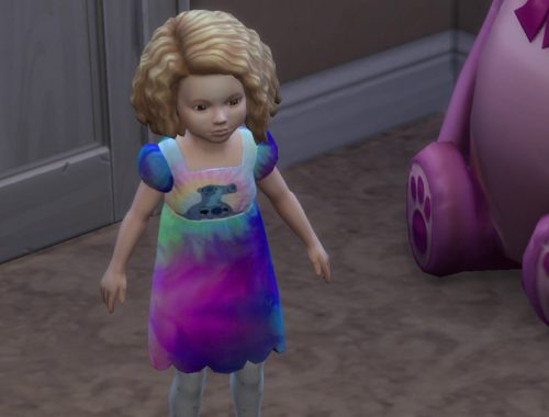 Toddler scalloped dress recolour
