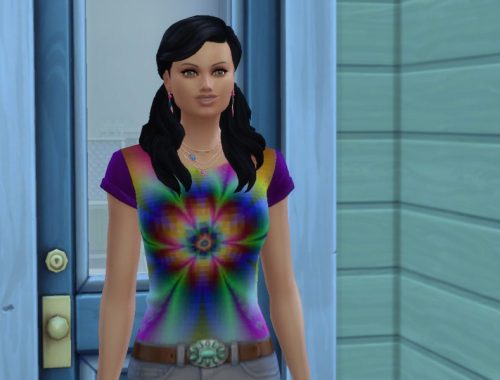 womans tucked tee
