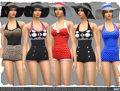 Vintage Swimsuits 12 Designs and Summer Hats