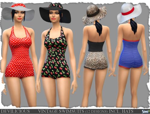 Vintage Swimsuits 12 Designs and Summer Hats