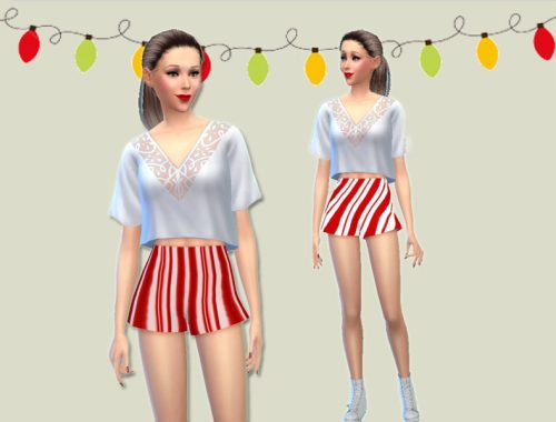 Deer Sweaters & Candy Cane Shorts
