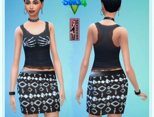 Black Top & Skirt
