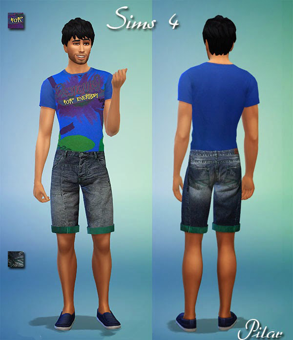 Shorts and t-shirt - The Sims 4 Catalog
