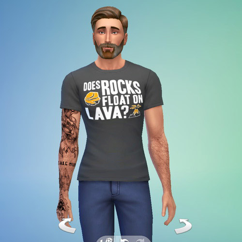Does Rocks Float On Lava Shirt for males - The Sims 4 Catalog