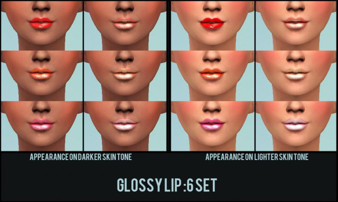 6 glossy lipstick - The Sims 4 Catalog