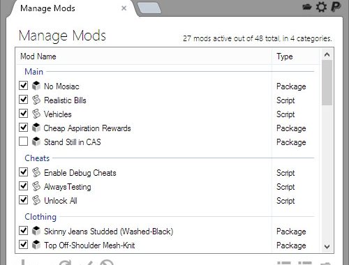 The Sims 4 Mod Manager