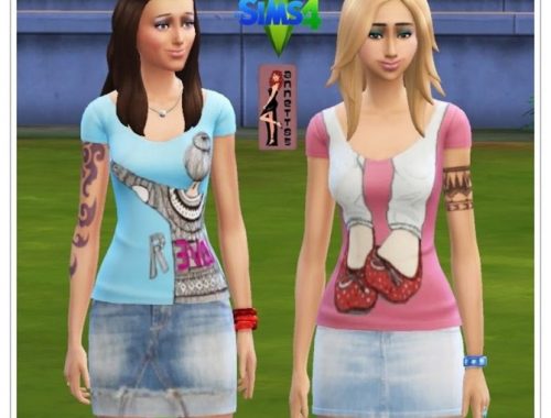 Shirts & Denim Skirts