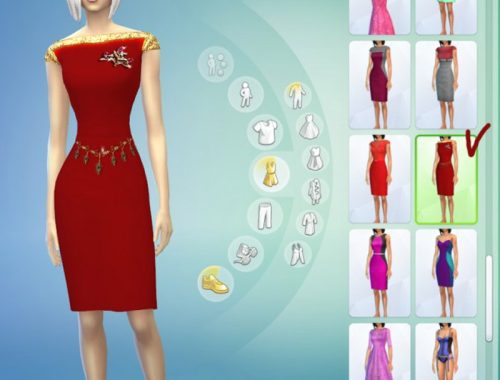 Red â Golden Dress
