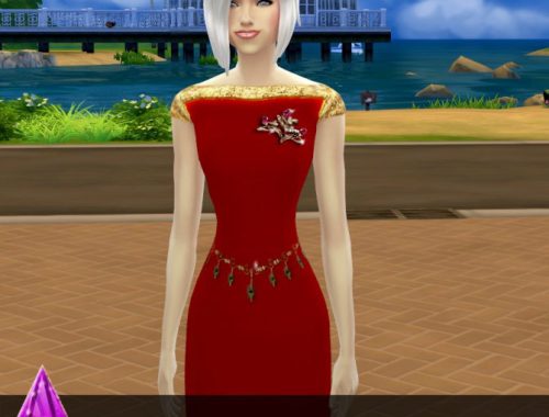 Red â Golden Dress