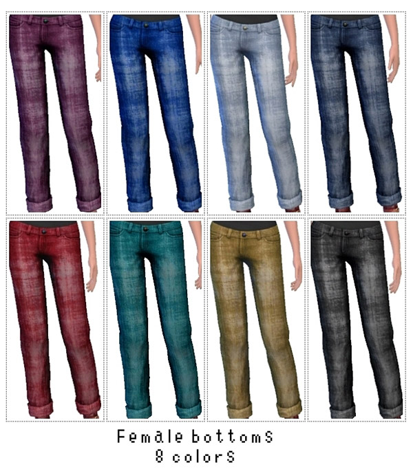 Female bottoms 8 colors - The Sims 4 Catalog