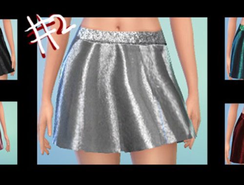 Glittery skirt and bra, cardigan and stockings