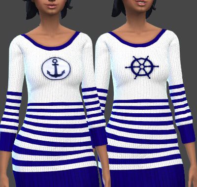 Knitted navy dress