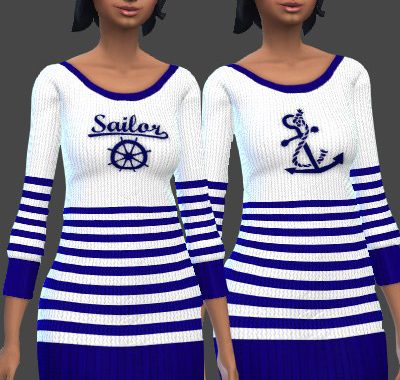 Knitted navy dress