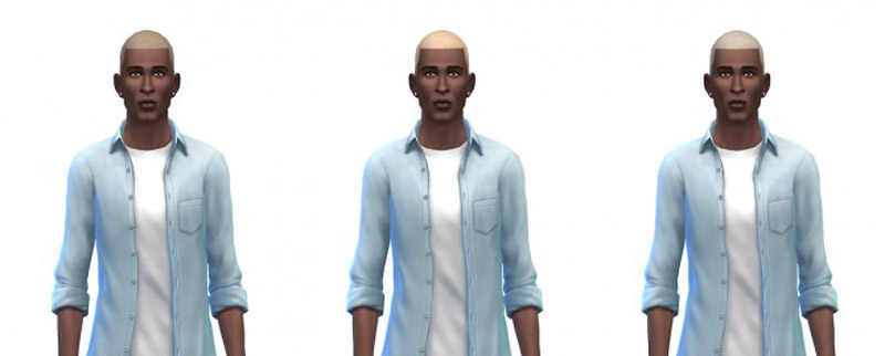 Buzz cut hair AM 12 recolors - The Sims 4 Catalog