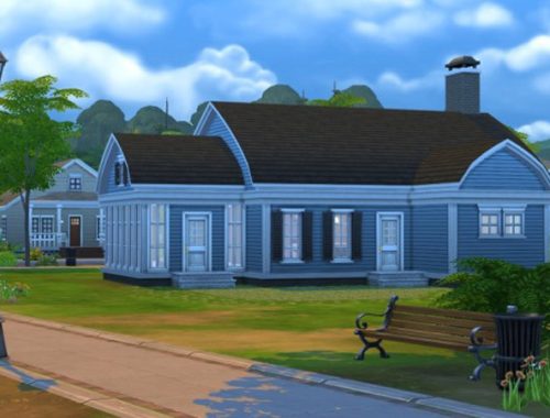 Bowed-roof Cape Cod starter house