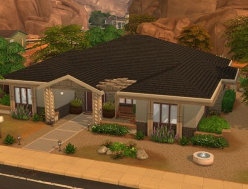 Prairie school style house