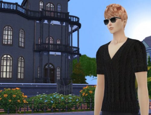 YM Top Deep V-Neck