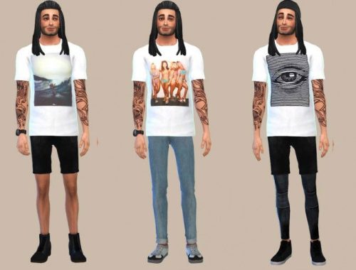 WHITE GRAPHIC TEES