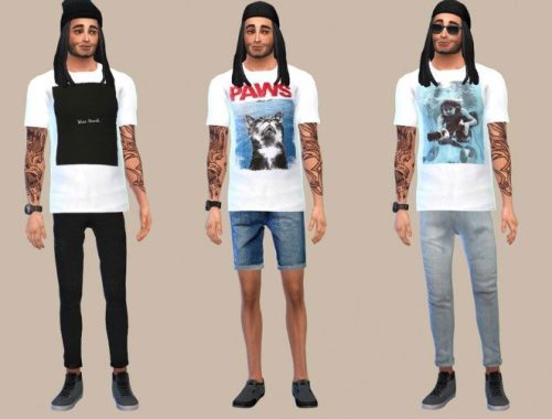 WHITE GRAPHIC TEES