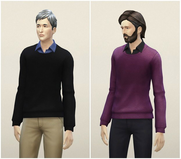 Basic Sweater B for males - The Sims 4 Catalog
