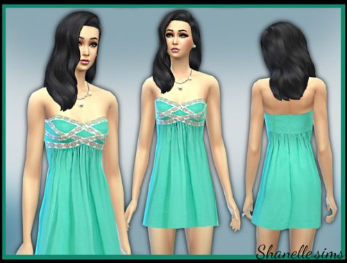 Blue Lace short dresses