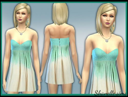 Blue Lace short dresses