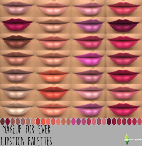 7 Rouge Artist Lipstick Palettes - The Sims 4 Catalog