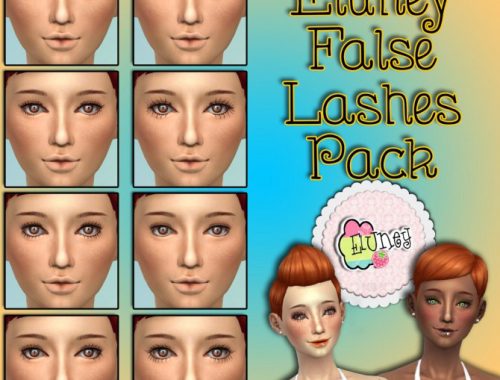 Blush, freckles, moles and false lashes
