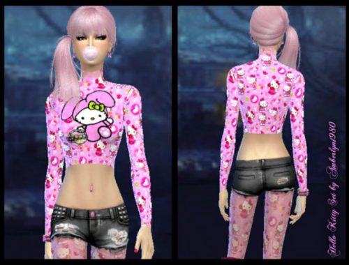 Crop Top Set with matching shorts
