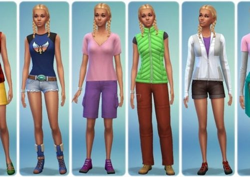Outdoor Retreat Clothes and hairstyles