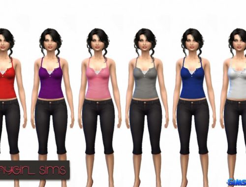 Racer Back Collared Tank
