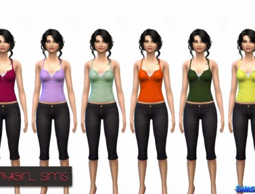 Racer Back Collared Tank