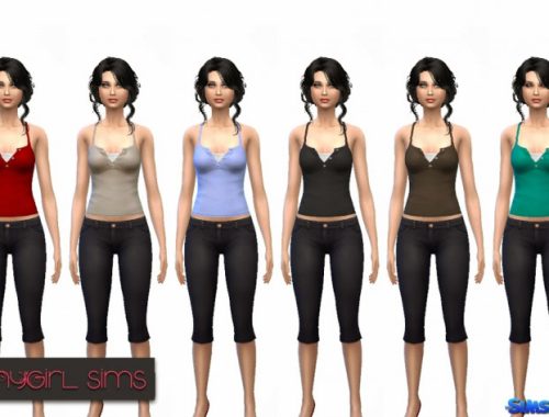 Racer Back Collared Tank