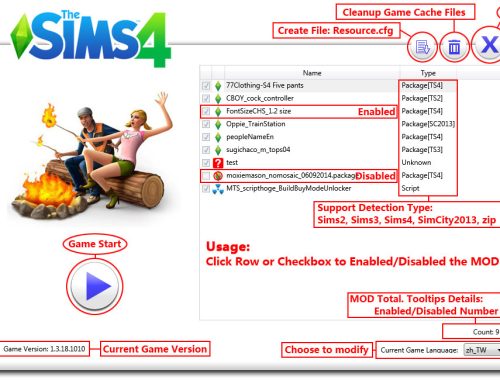 TS4 MOD Simple Manage (Game Launcher)