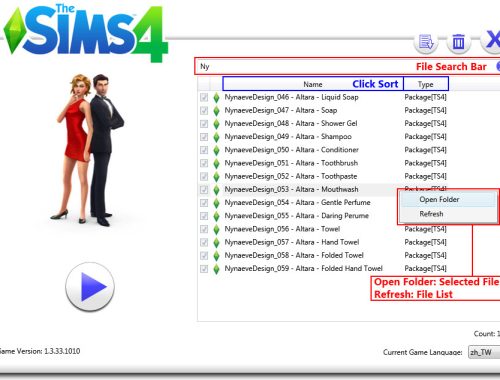 TS4 MOD Simple Manage (Game Launcher)