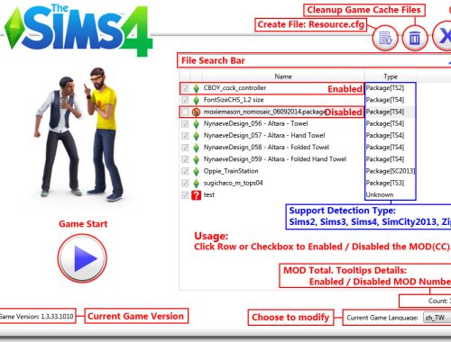 TS4 MOD Simple Manage (Game Launcher)