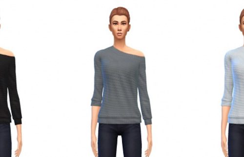 Off shoulder sweater