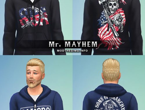 Sons of Anarchy Hoodie Zipper Set